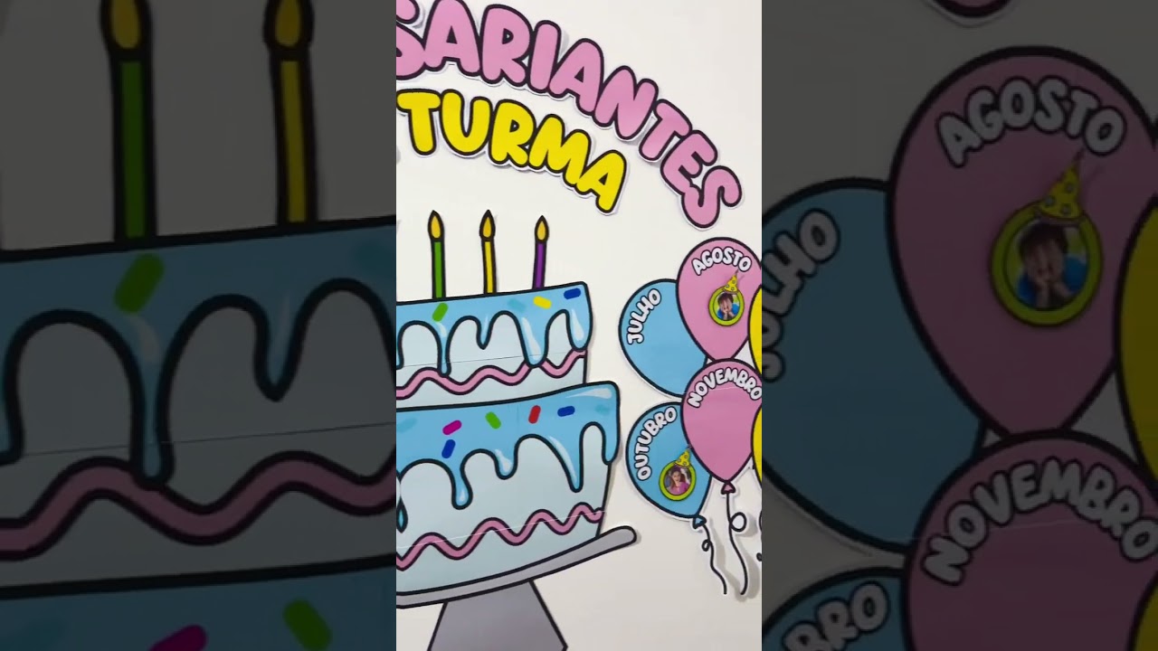 Video do produto Painel Aniversariantes da Turma