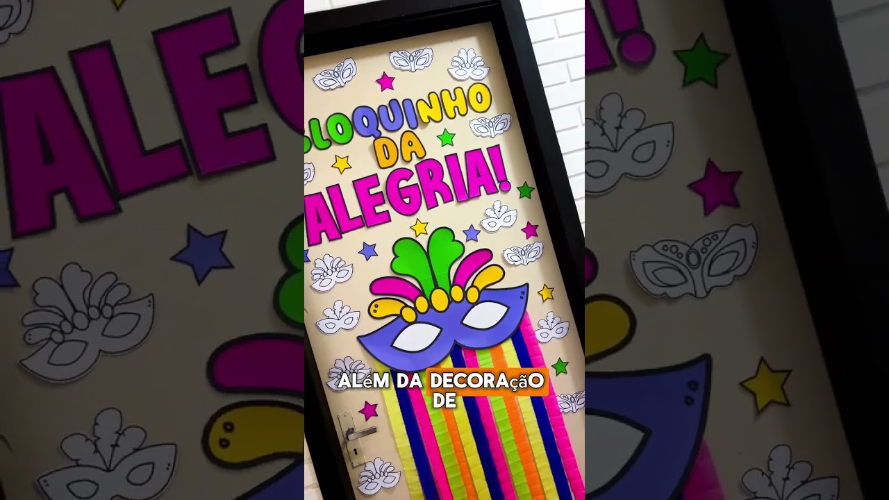 Video do produto Decoração de Porta - Máscaras de Carnaval