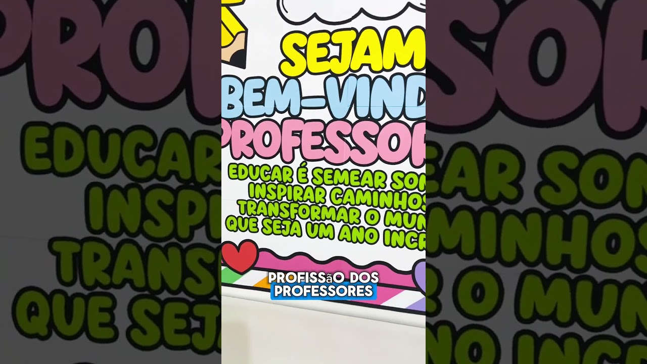 Video do produto Painel Professores Sejam Bem-Vindos