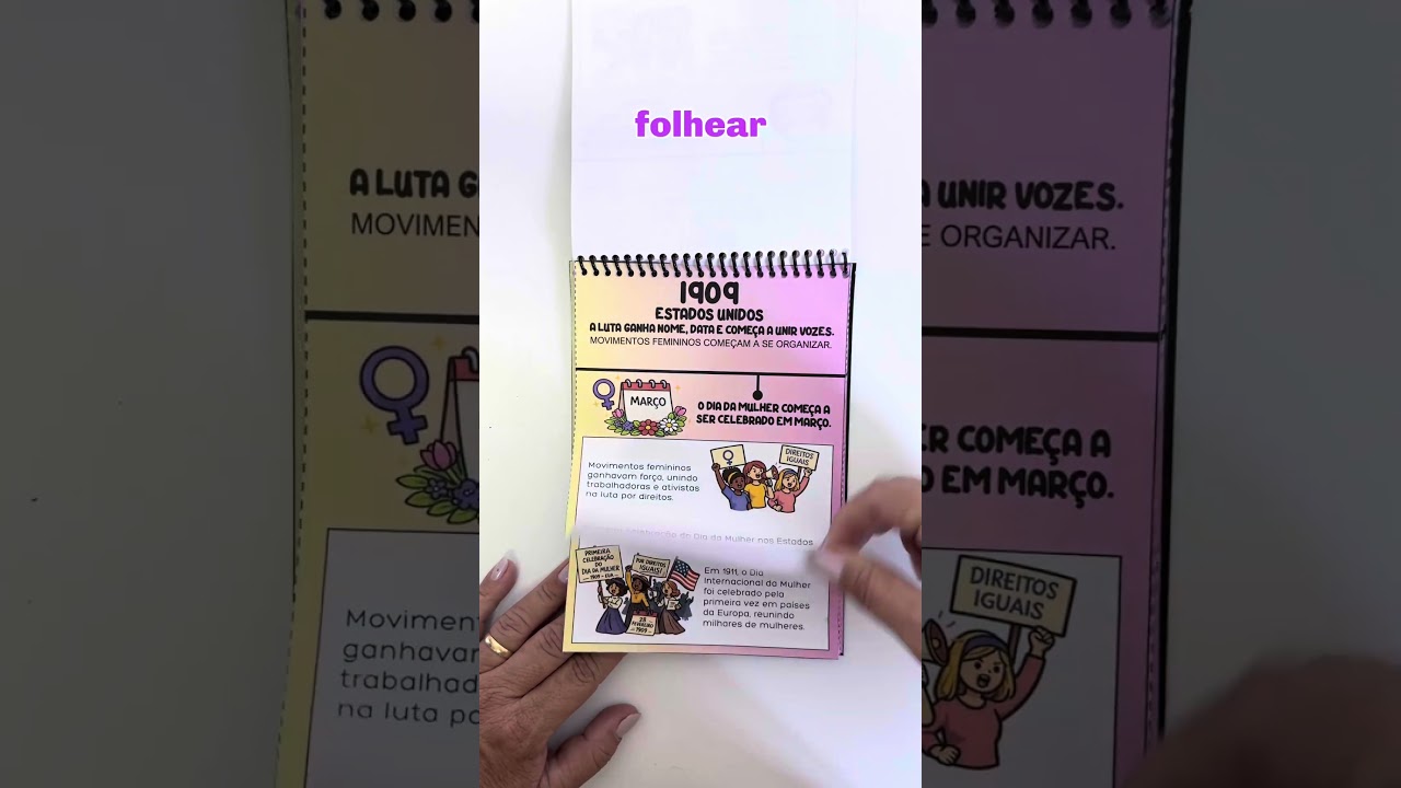 Video do produto Mini Livro - Linha do Tempo - Conquistas das Mulheres