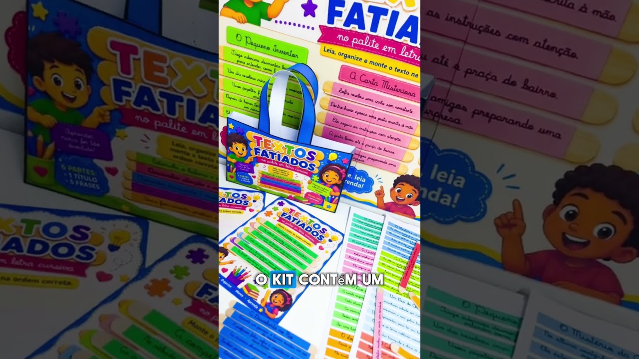 Video do produto Textos Fatiados no Palito Letra Cursiva