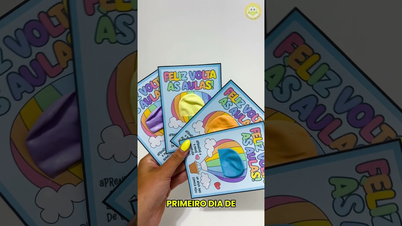 Video do produto Cartão Balão Volta às Aulas