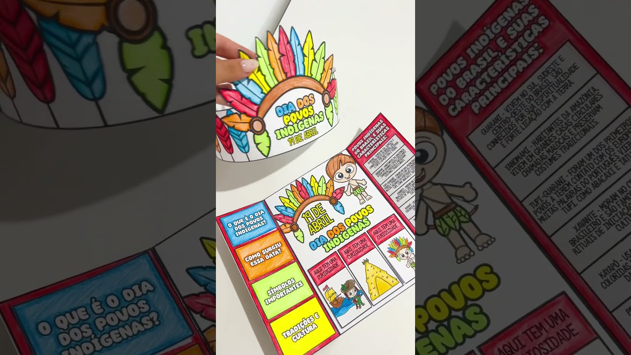 Video do produto Lapbook + Coroa Dia dos Povos Indígenas