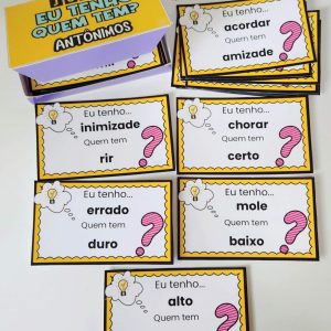Jogo Eu Tenho - Quem Tem? Sinônimos e Antônimos - Jogos Educativos