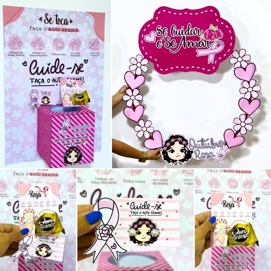 Bambolê e Caixa Motivacional - Outubro Rosa - Outubro Rosa - Pedagogia de Ideias Bambolê e Caixa Motivacional - Outubro Rosa - Outubro Rosa