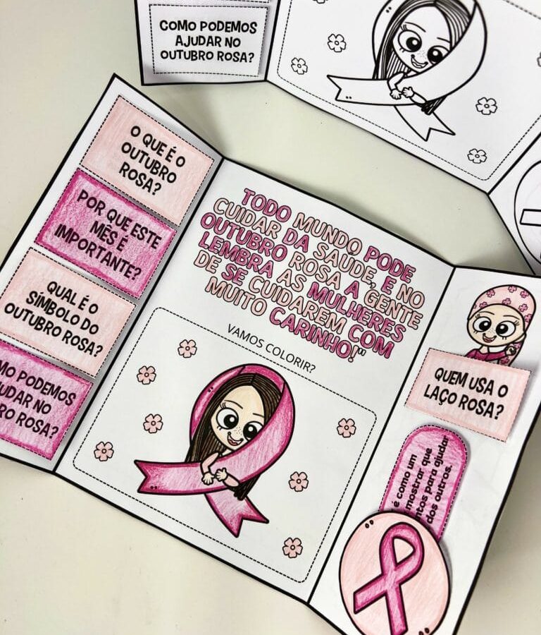 Lapbook Interativo - Outubro Rosa - Outubro Rosa