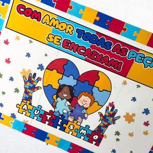 Painel - Autismo - Com Amor - Inclusão e Diversidade