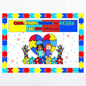 Painel - Autismo - Com Amor - Inclusão e Diversidade