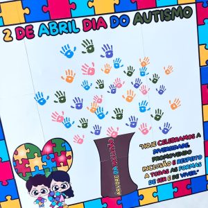 Painel Dia do Autismo – Árvore da Inclusão - Inclusão e Diversidade