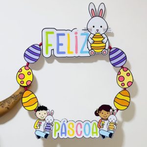 Decoração Bambolê - Feliz Páscoa - Páscoa