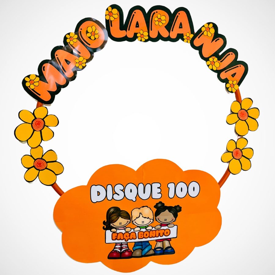 Decoração Bambolê - Maio Laranja - Maio Laranja