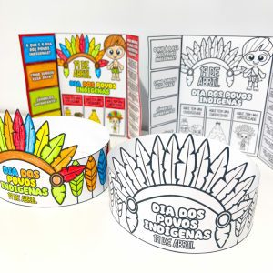 Lapbook + Coroa Dia dos Povos Indígenas - Dia dos Povos Indígenas
