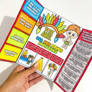 Lapbook + Coroa Dia dos Povos Indígenas - Dia dos Povos Indígenas