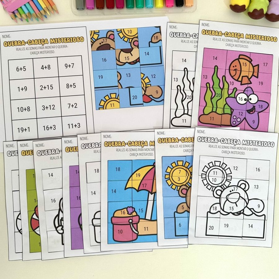 Quebra-Cabeça - Soma Misteriosa - Educação Infantil