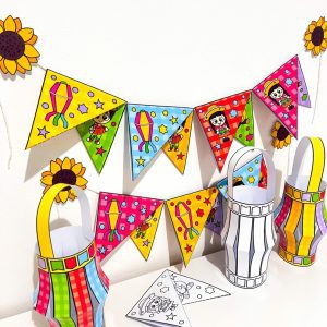 Bandeirinhas e Pipas de São João - Festa Junina