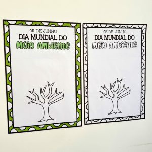 Cartaz Colaborativo Árvore - Dia do Meio Ambiente - Dia do Meio Ambiente