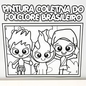 Pintura Coletiva do Folclore Brasileiro - Folclore Brasileiro