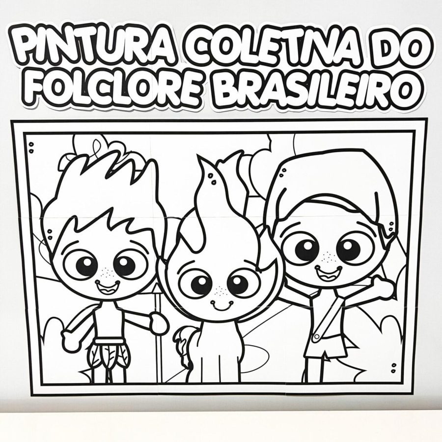 Pintura Coletiva do Folclore Brasileiro - Folclore Brasileiro