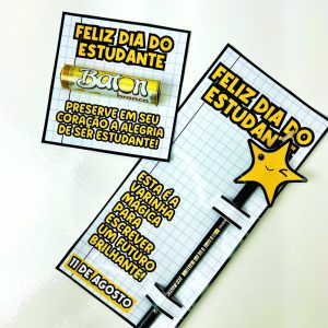 Cartão e Porta-Lápis - Dia do Estudante - Dia do Estudante