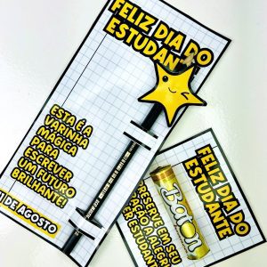 Cartão e Porta-Lápis - Dia do Estudante - Dia do Estudante