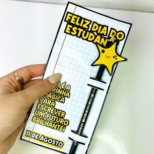 Cartão e Porta-Lápis - Dia do Estudante - Dia do Estudante