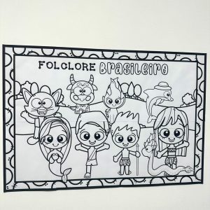 Painel para Colorir – Folclore Brasileiro - Folclore Brasileiro