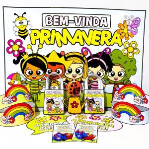 Kit Primavera - Painel e Lembrancinhas - Primavera