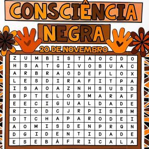 Painel Caça-Palavras Consciência Negra - Consciência Negra
