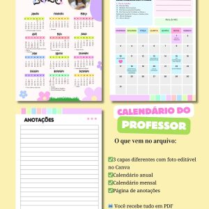 Calendário do Professor - Organização e Planejamento - Pedagogia de Ideias Calendário do Professor - Organização e Planejamento