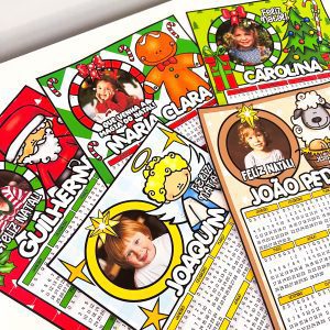 Calendários Editáveis de Natal - Natal