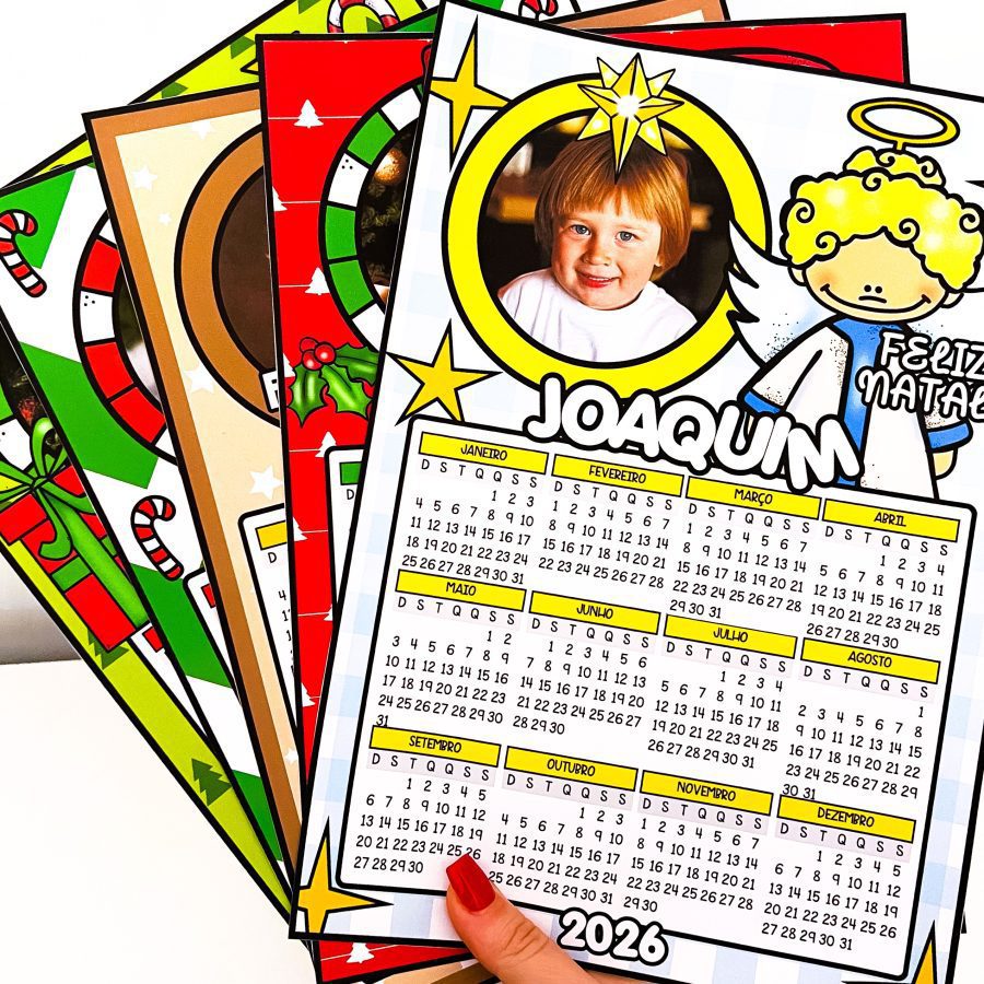 Calendários Editáveis de Natal - Natal