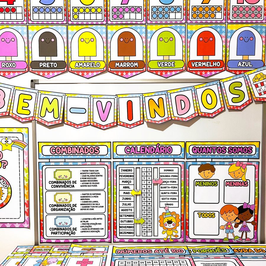 Kit Sala de Aula: Circo da Alegria - Decoração Escolar - Pedagogia de Ideias Kit Sala de Aula: Circo da Alegria - Decoração Escolar