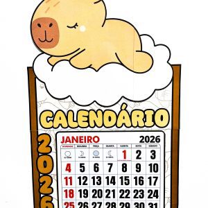 Calendário - Capivara Fofa - Apoio Visual