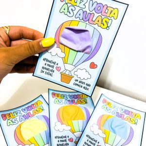 Cartão Balão Volta às Aulas - Volta às Aulas