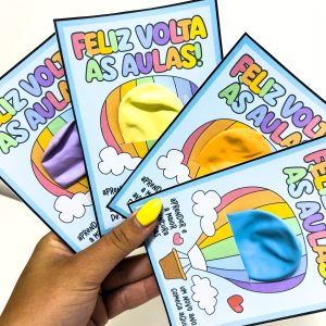Cartão Balão Volta às Aulas - Volta às Aulas