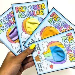 Cartão Balão Volta às Aulas - Volta às Aulas