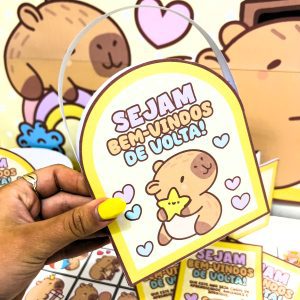 Kit Volta às Aulas – Tema Capivara Fofa - Volta às Aulas