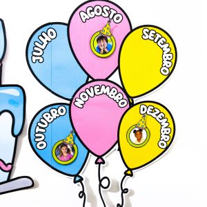 Painel Aniversariantes da Turma - Decoração Escolar