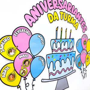 Painel Aniversariantes da Turma - Decoração Escolar