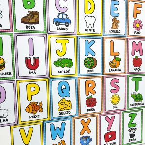 Alfabeto de Parede Ilustrado - Apoio Visual - Pedagogia de Ideias Alfabeto de Parede Ilustrado - Apoio Visual