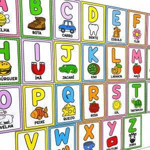 Alfabeto de Parede Ilustrado - Apoio Visual