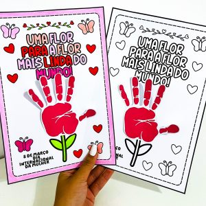 Atividade Dia da Mulher - Mãozinhas - Dia Internacional da Mulher