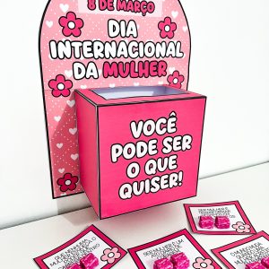 Caixa Motivacional - Dia da Mulher - Dia Internacional da Mulher - Pedagogia de Ideias Caixa Motivacional - Dia da Mulher - Dia Internacional da Mulher