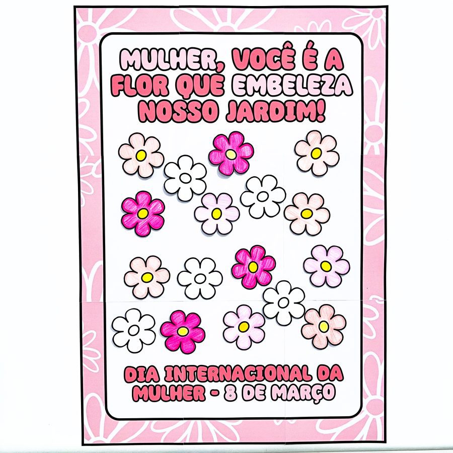 Cartaz Colaborativo - Dia da Mulher - Dia Internacional da Mulher