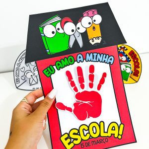 Atividades Dia da Escola Cenário + Mãozinha - Dia da Escola
