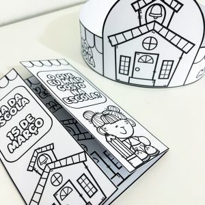Lapbook e Coroa - Dia da Escola - Dia da Escola