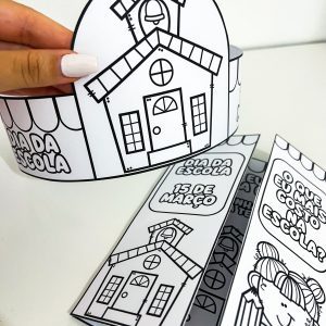 Lapbook e Coroa - Dia da Escola - Dia da Escola