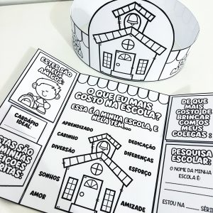 Lapbook e Coroa - Dia da Escola - Dia da Escola