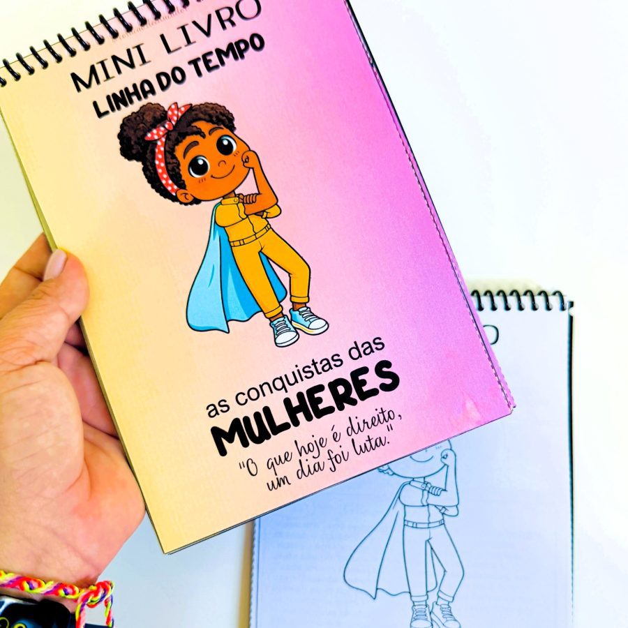 Mini Livro - Linha do Tempo - Conquistas das Mulheres - Dia Internacional da Mulher