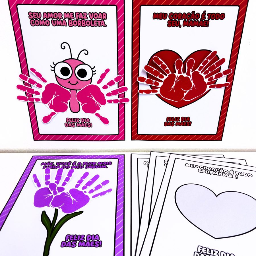 Atividade Interativa Mãozinhas Dia das Mães - Dia das Mães